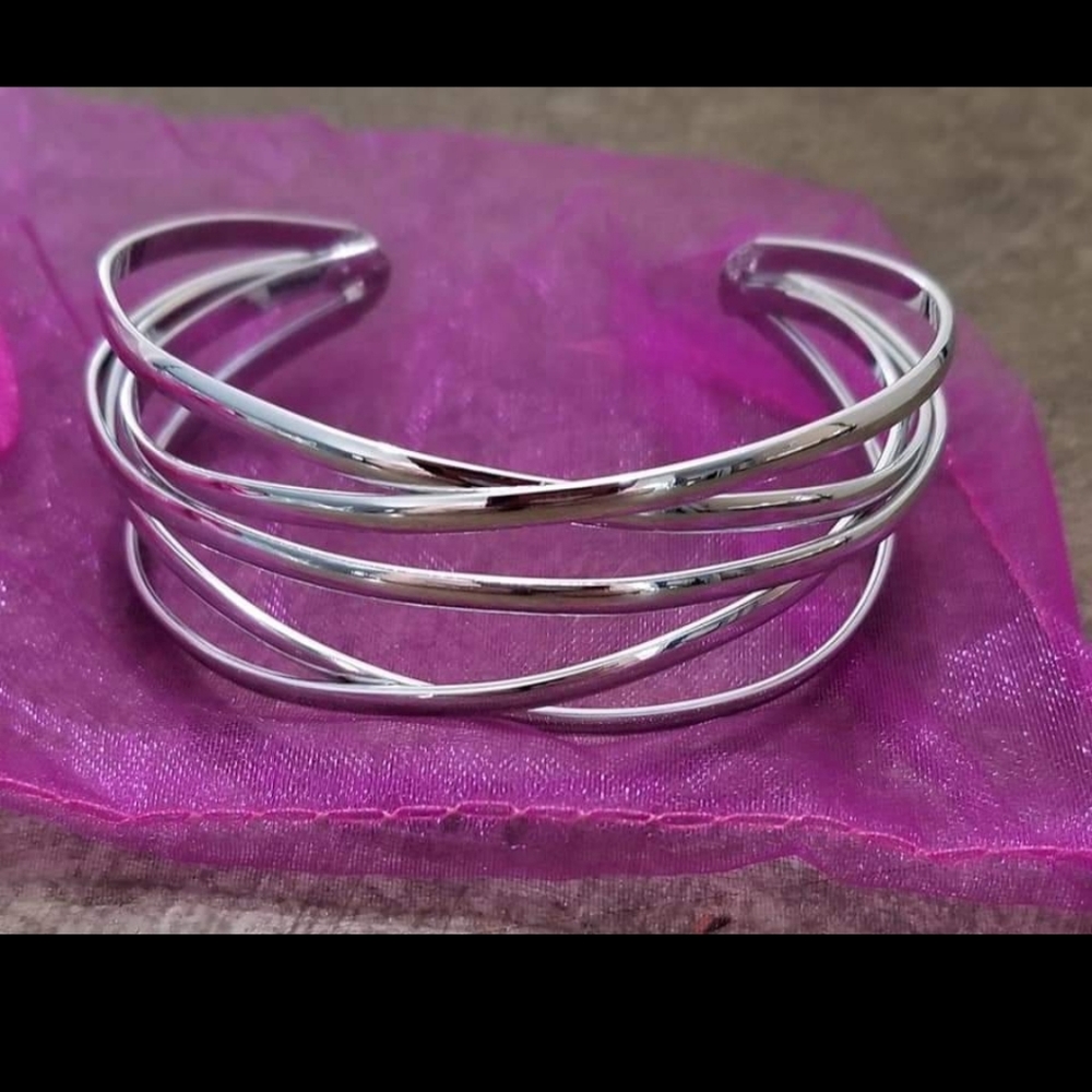 3/$15 NWT NadineWest silver tone weave bracelet